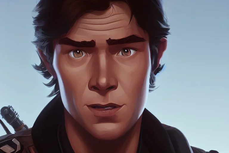 Portrait of Han Solo by Jake Bartok