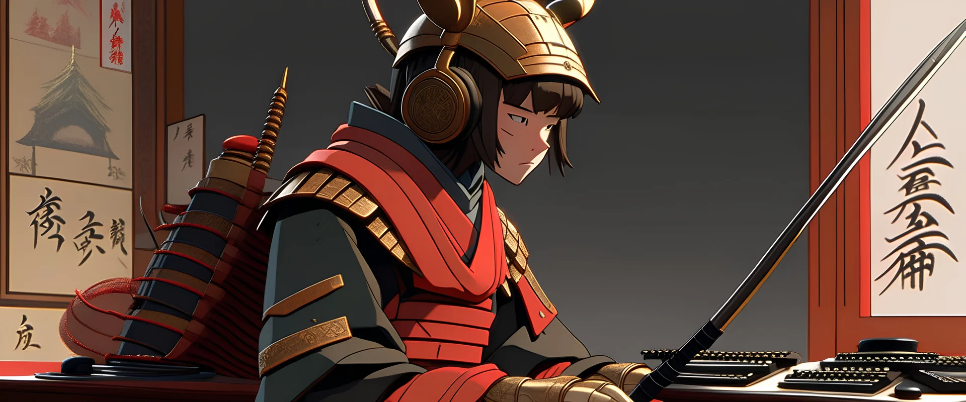 Futuristic samurai style that preserves the traditional with its two swords