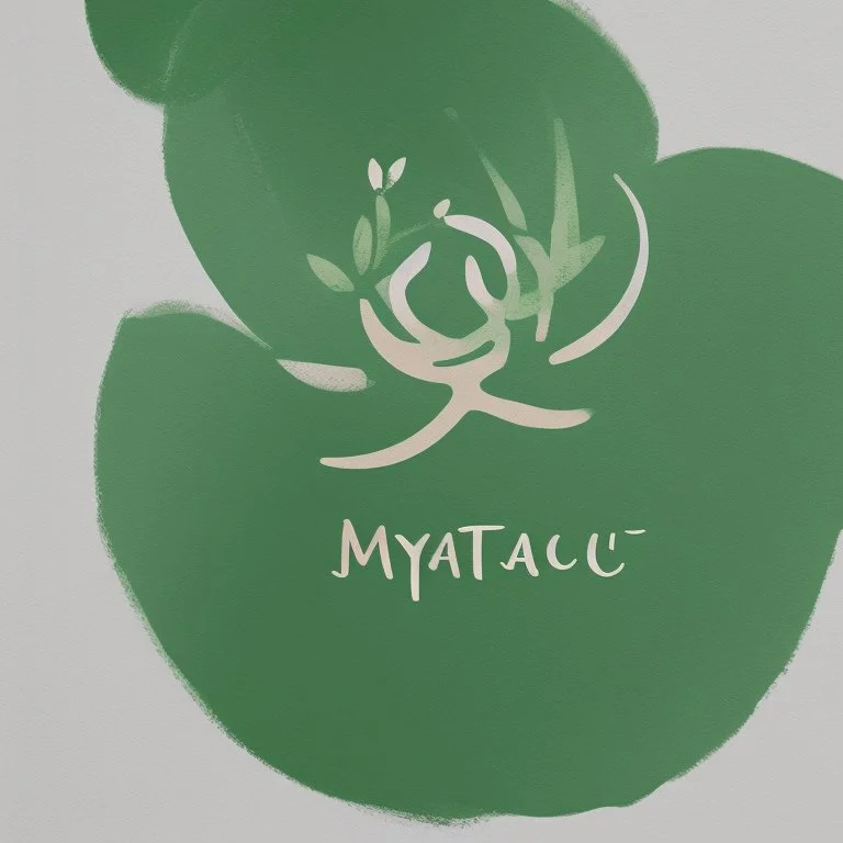 mystical simple one color Logo: botanical style