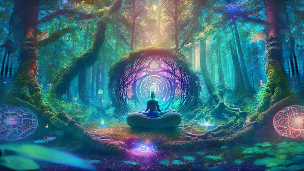 magical forest, meditation, chakras, UHD, pohoto