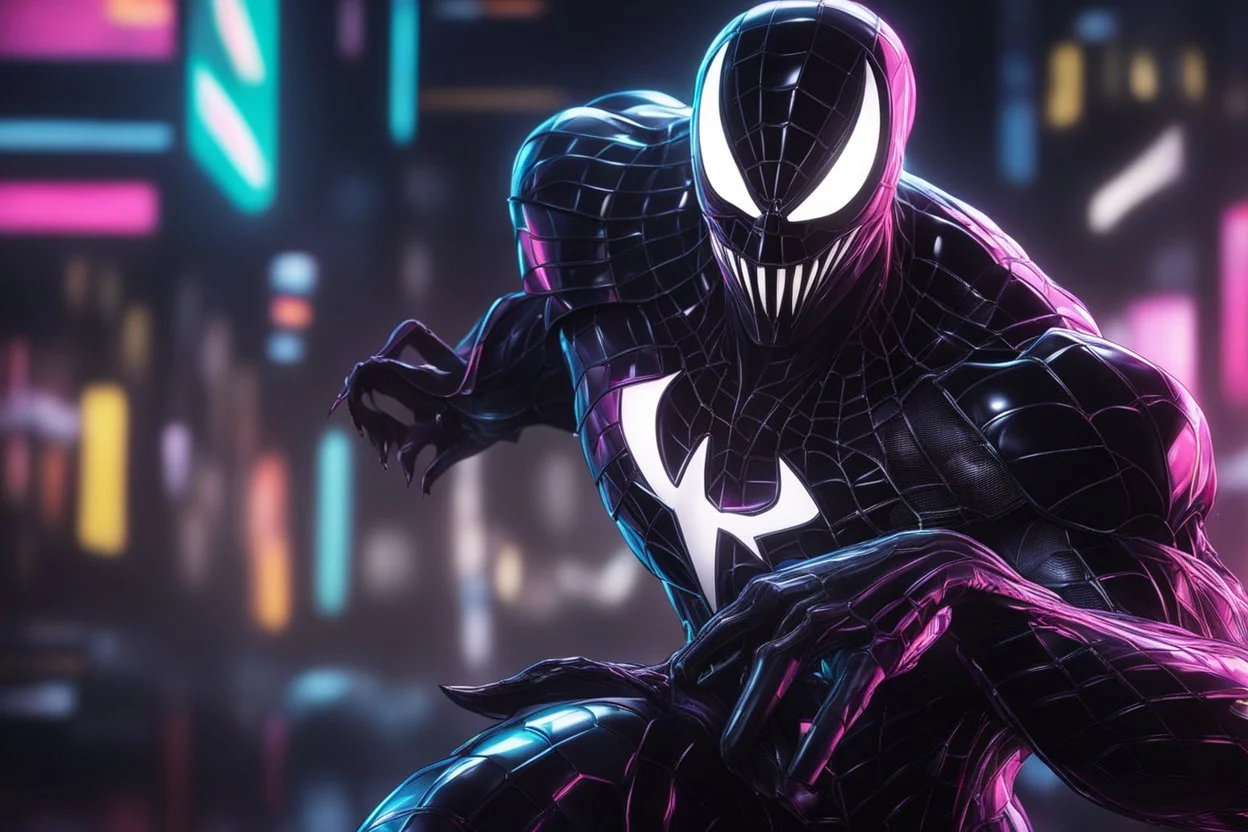 symbiote in 8k 80s anime drawing, joker model, neon lights, intricate details, highly detailed, high details, detailed portrait, masterpiece,ultra detailed, ultra quality