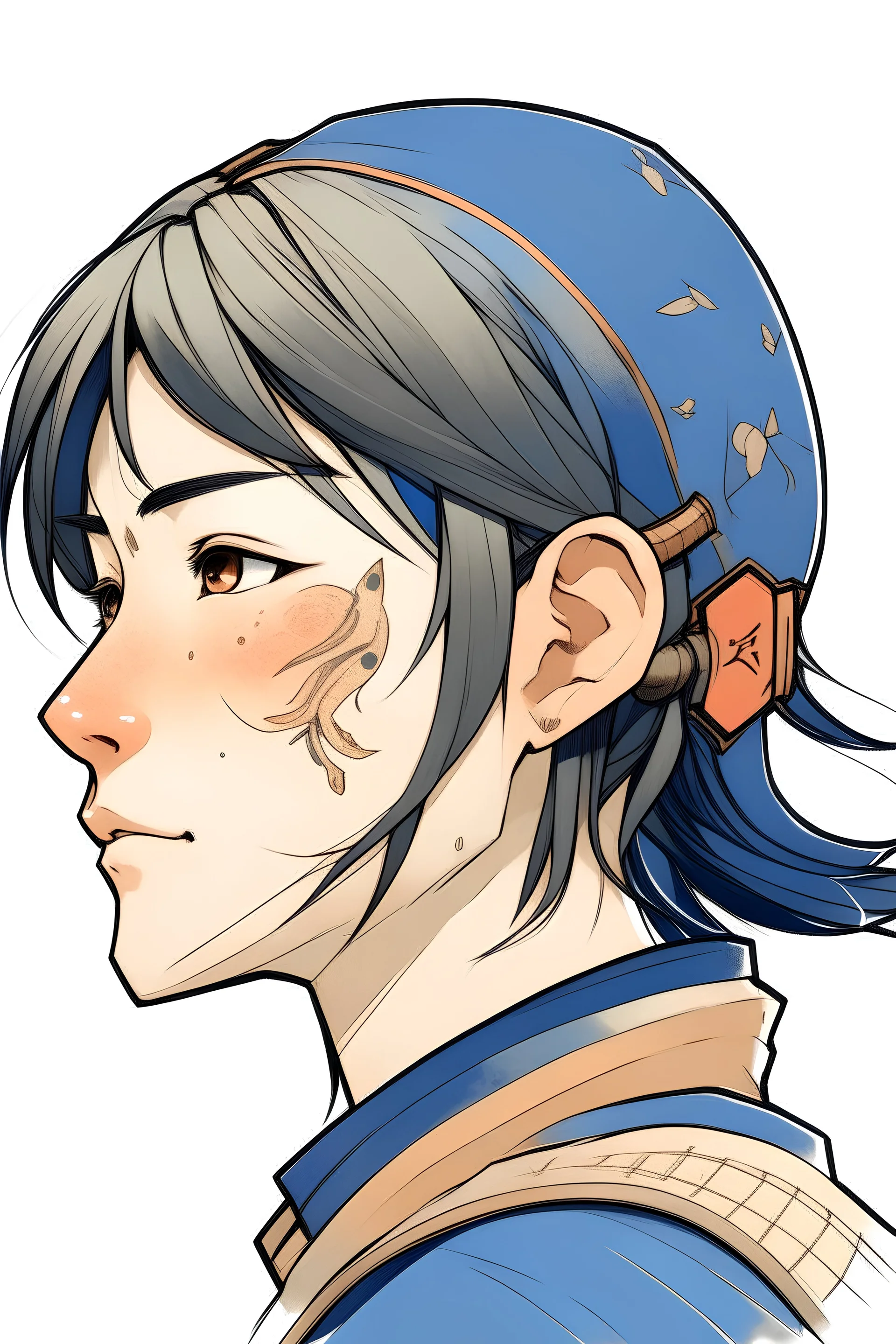 profile picture of ayanokoji with sukuna markings
