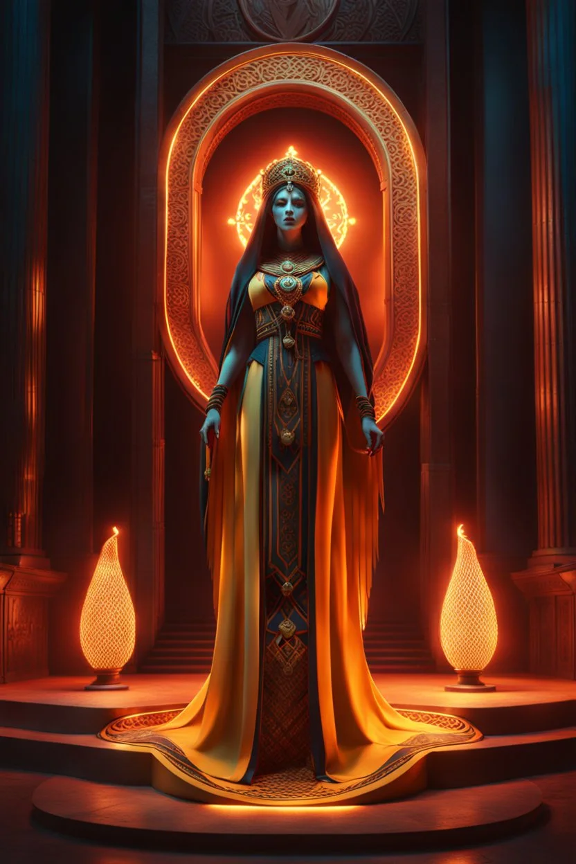 The high priestess of the god of death. Cinematic lighting, Volumetric, lighting, Epic color composition, the , octane render,