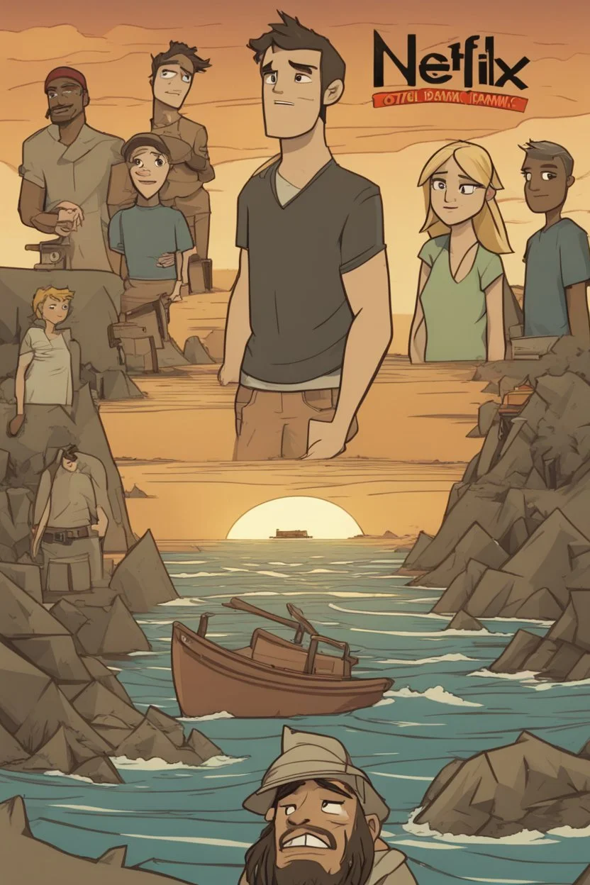 Netflix's Outer Banks cast in the style of: Total Drama Island