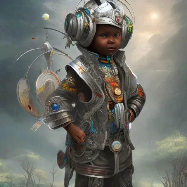 East African futuristic children realistic