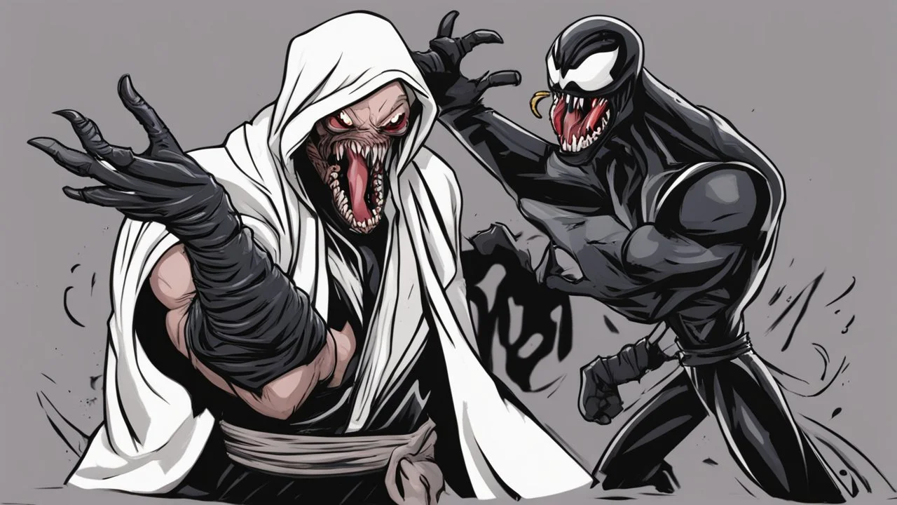 Cartoon venom jedi