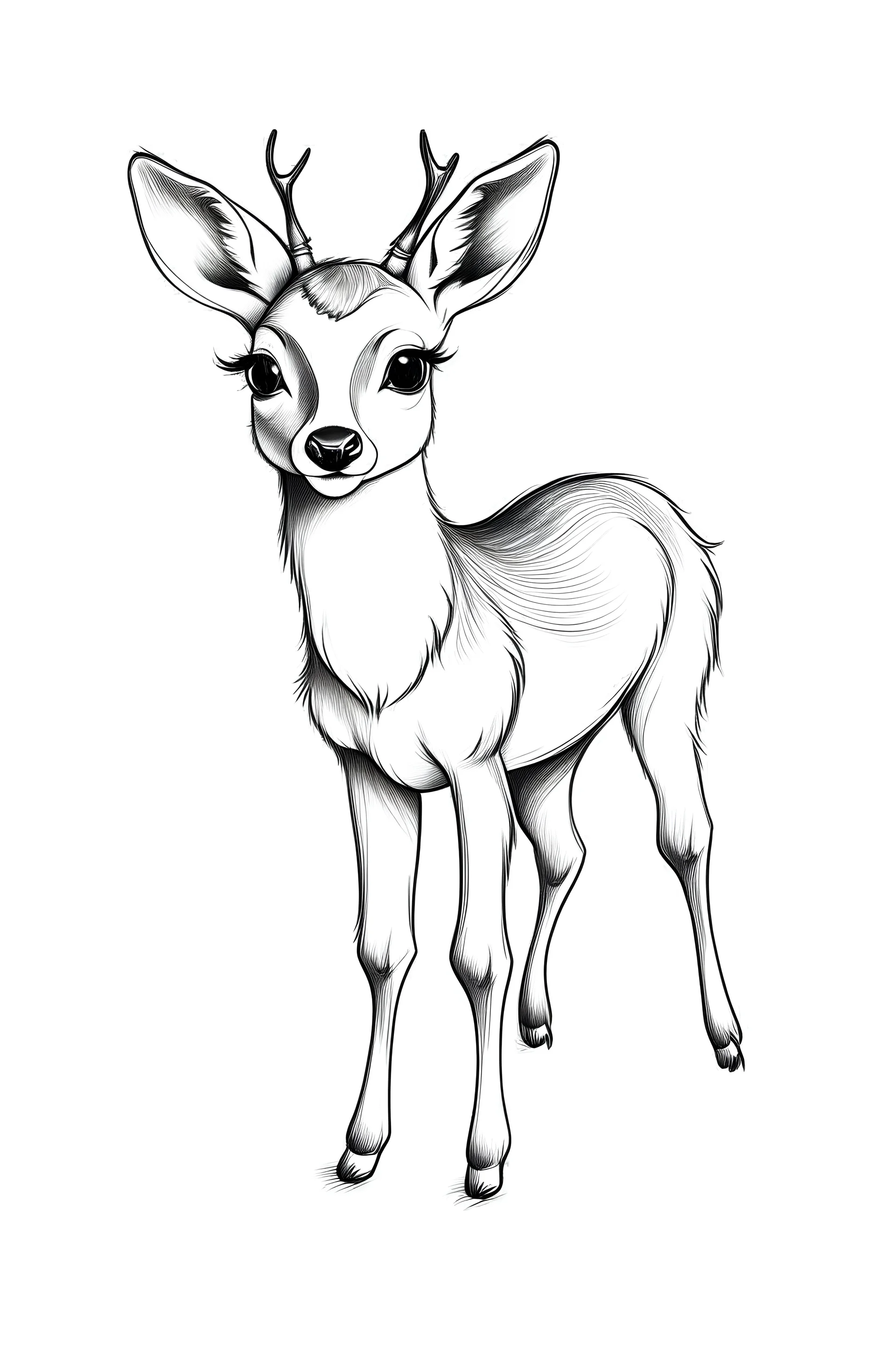 How to Draw Christmas Deer (Christmas) Step by Step |  DrawingTutorials101.com