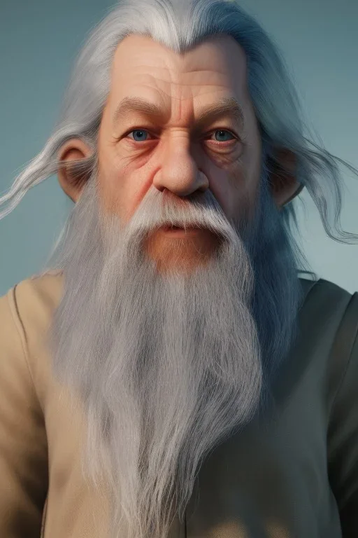 Gandalf toddler, full body, bokeh, hyper realistic