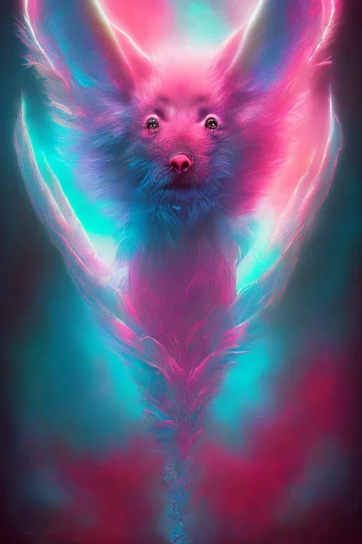 mø, high light ,pink and blue tones,