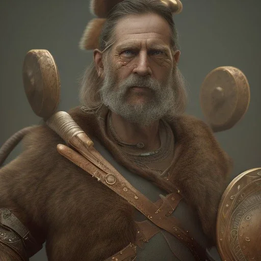 old viking fighting against a zombie, steam punk, realistic, made in octane, cinematic, ultra-realistic, extremely detailed octane rendering, 8K, VRAY Super Real ar 2:3, dof photorealistic futuristic 50mm lens hard lighting dark gray tintype photograph, realistic lighting, sepia color