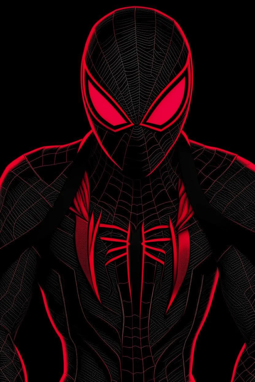 Spider-Man in black and red Montsuki