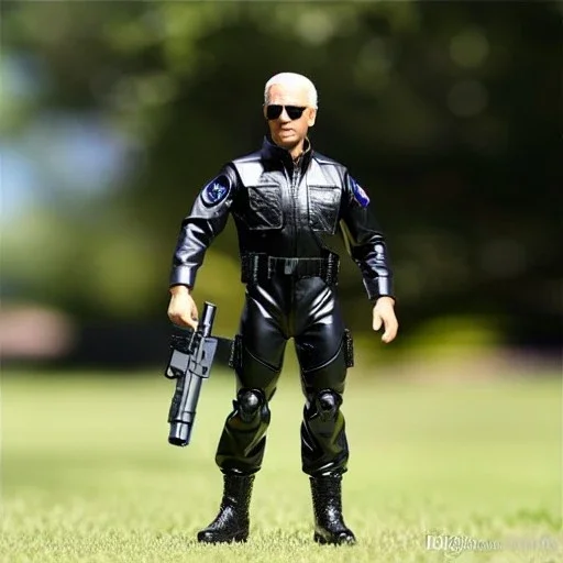 G.i. Joe Biden toy doll airforce flightsuit plastic face hair sunglasses with black boots full body in package with gun 2022