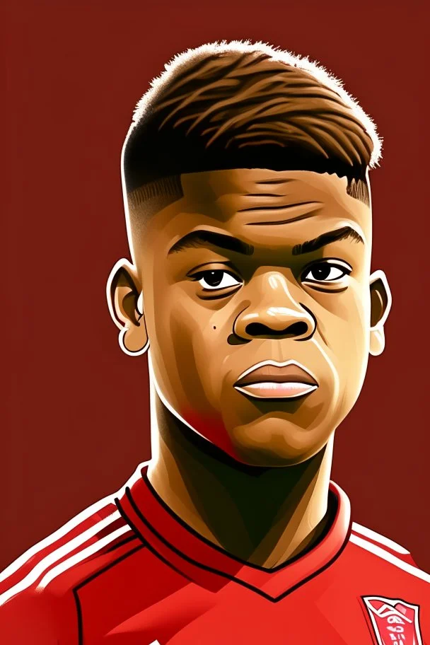 Leon Bailey Footballer ,cartoon 2d