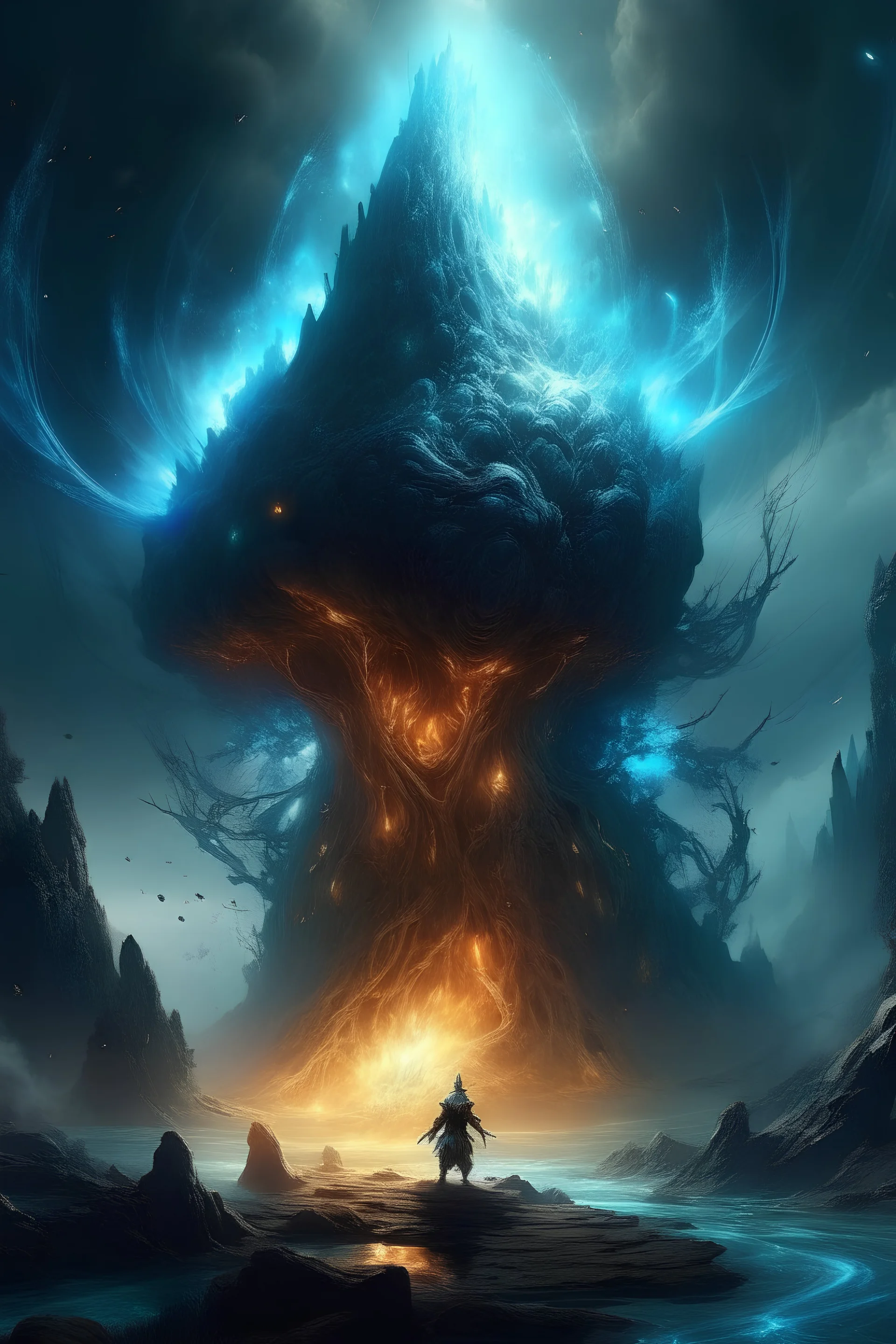 life elemental. fantasy, epic, powerful, stunning, highly detailed, gorgeous, sharp focus, radiant light, cinematic, concept art.