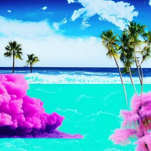 Vaporwave Collage photorealistic