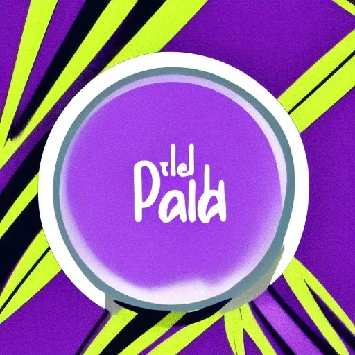 The palm kid logotype on a purple background