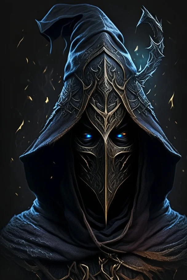 wizard mask warrior knight hood sorcerer dark