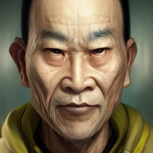 Insanely detailed portrait character of chow yuen fatt :: perfect proportions :: flawless perfect hands :: by Artgerm, Greg Olsen, Pixar, WLOP :: hyperrealistic, hyper detailed, photorealistic :: a masterpiece, incredible composition, amazing depth, imposing, meticulously composed, 8k :: unreal engine :: Mappa studios :: detailed matte painting, deep color, fantastical, intricate detail, splash screen, complementary colors, fantasy concept art, 8k resolution trending on Artstation Unreal Engine