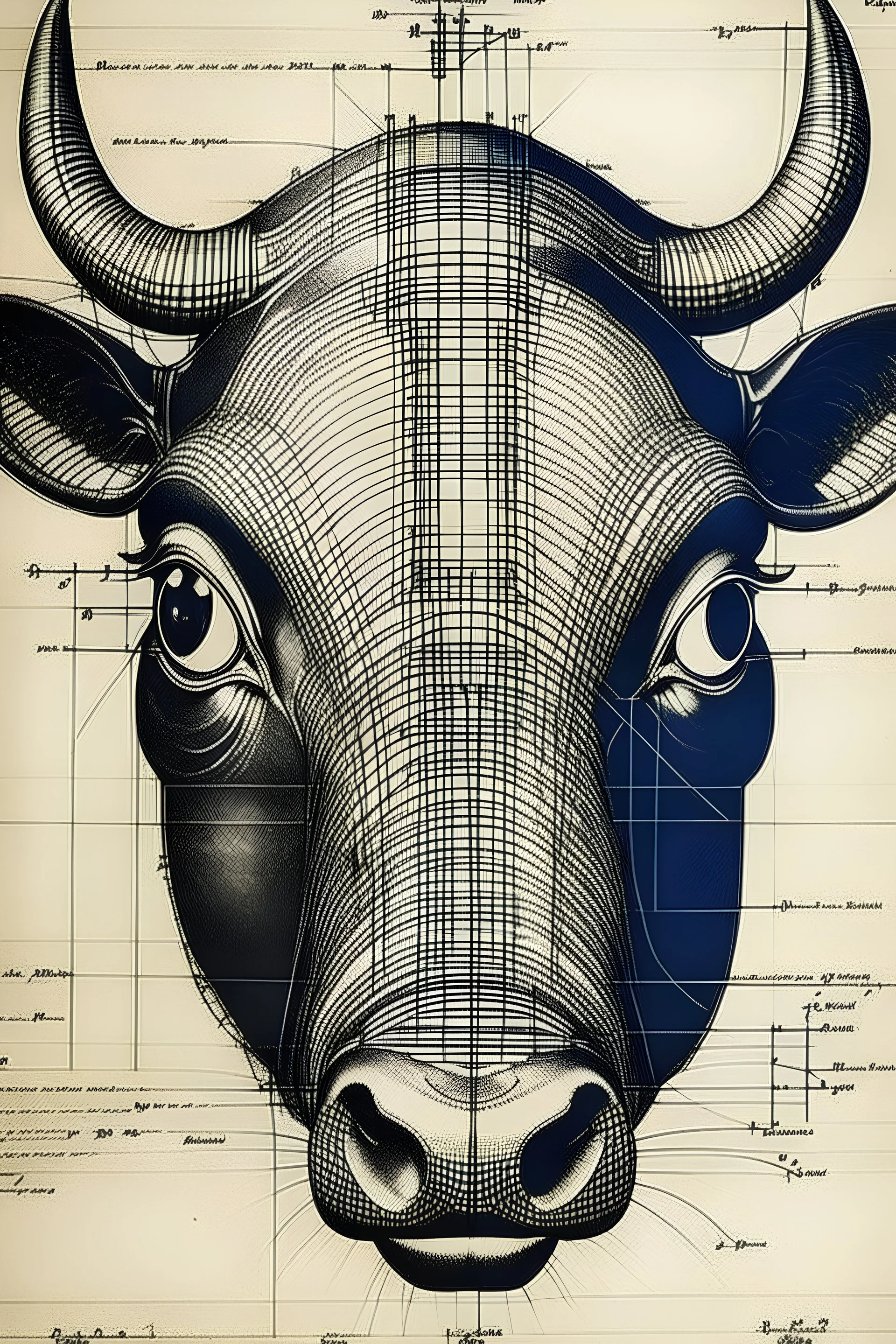 plano detalle del ojo de una vaca al estilo de andre Derain