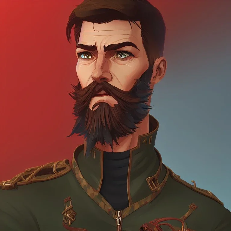 Tom Cruise Christmas military cyberpunk beard