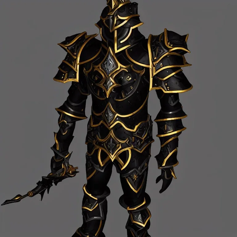 Black gold armour paladin