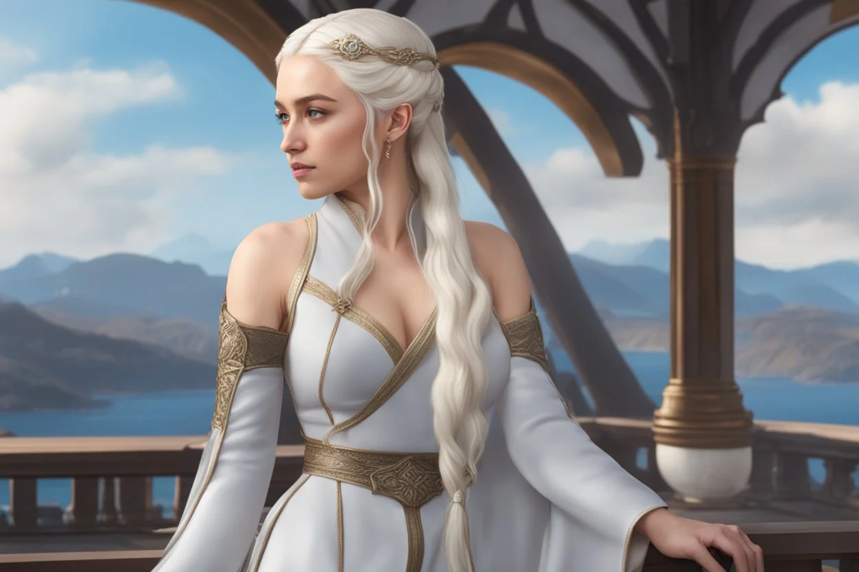 Daenerys Targaryen in 8k Afukuro anime artstyle , Targaryen them, white costum, close picture, highly detailed, high details, detailed portrait, masterpiece,ultra detailed, ultra quality