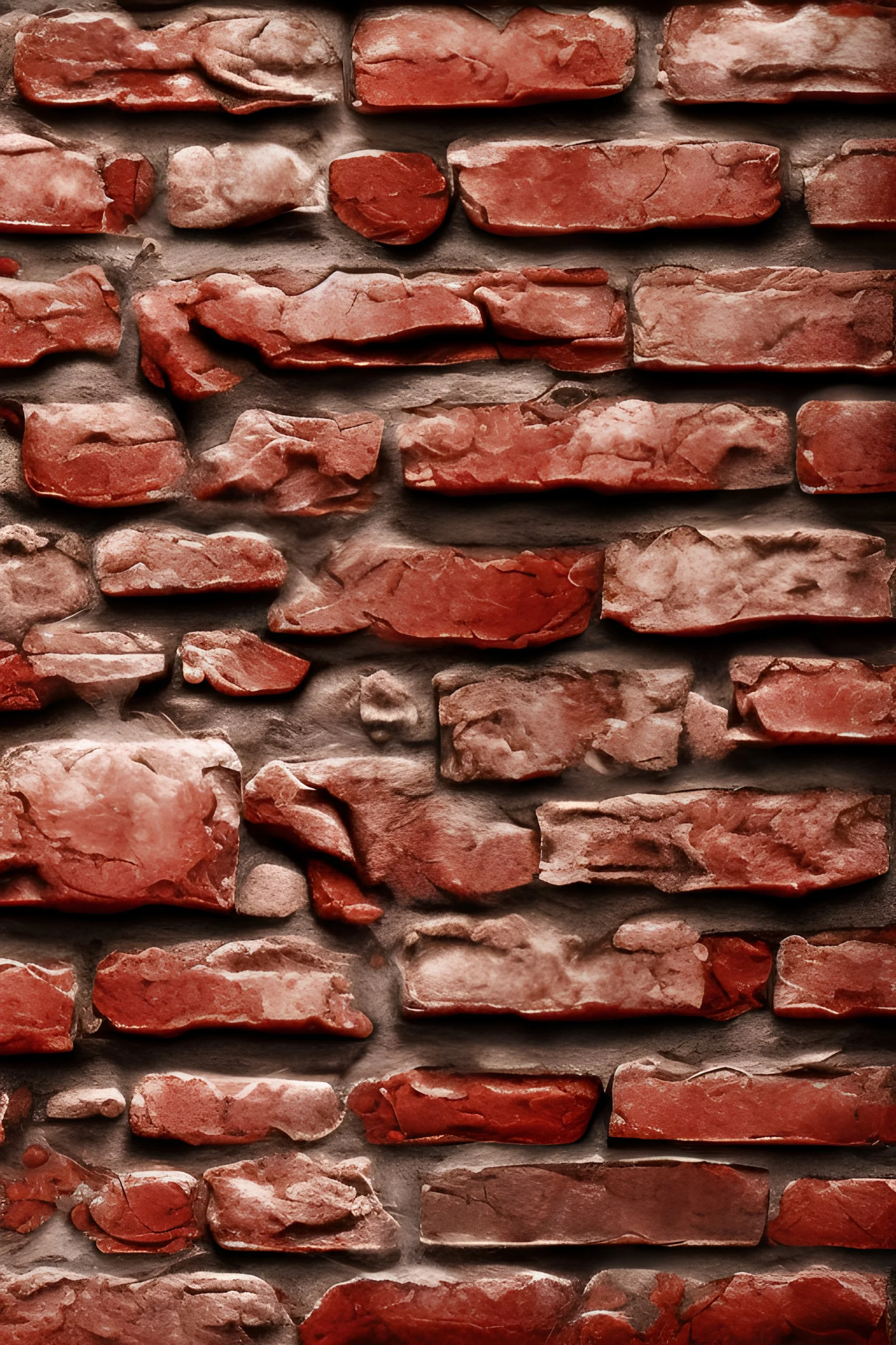 a brick wall stained with blood