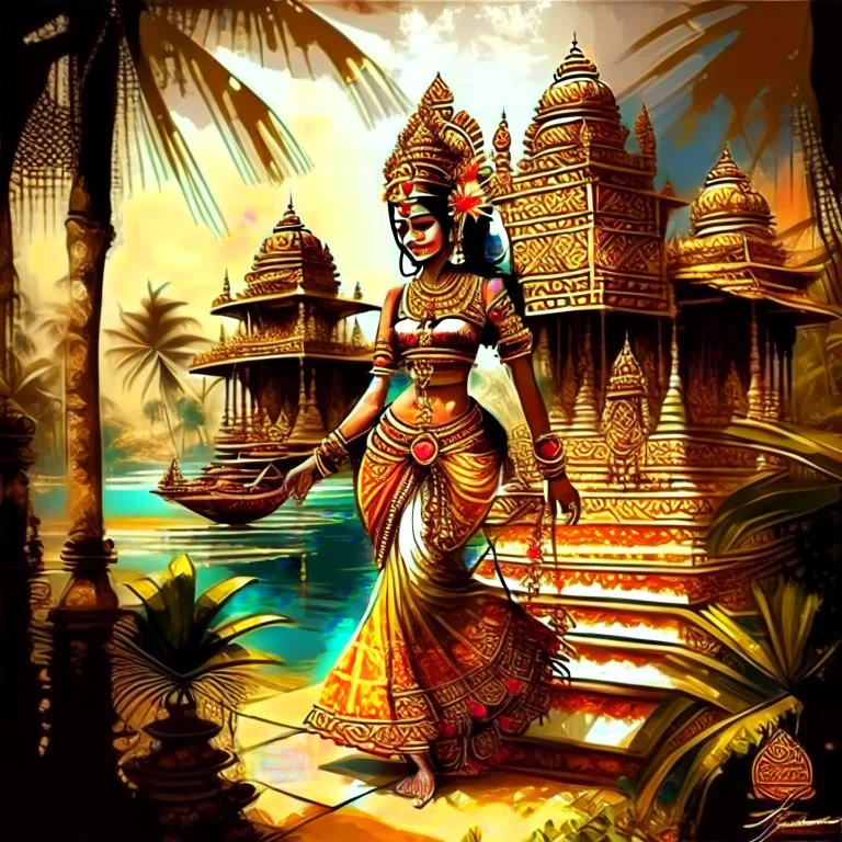 bali princess,style digital art