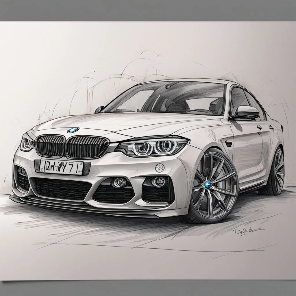нарисуй счастливого владельца бмв