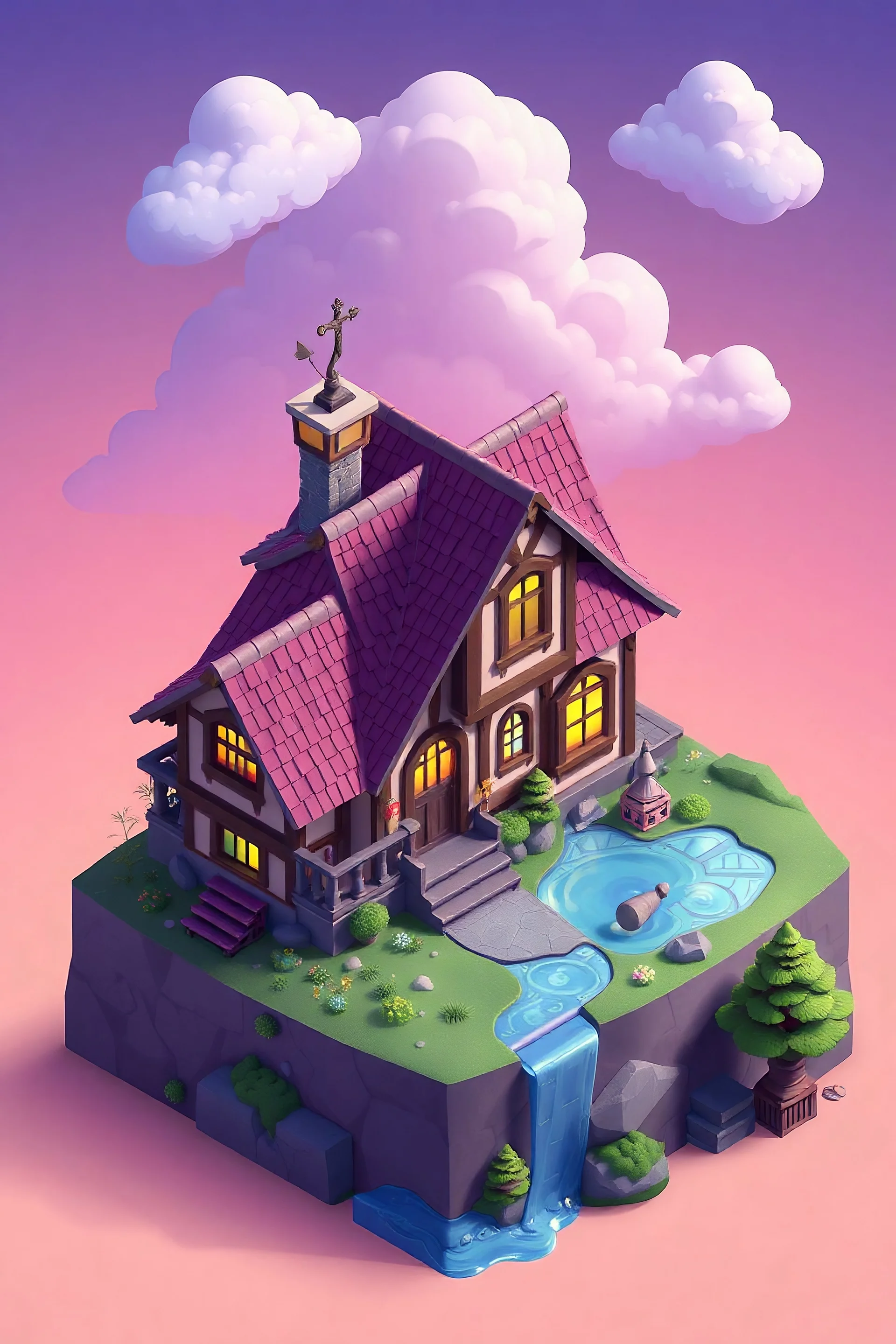 Isometric fantasy house