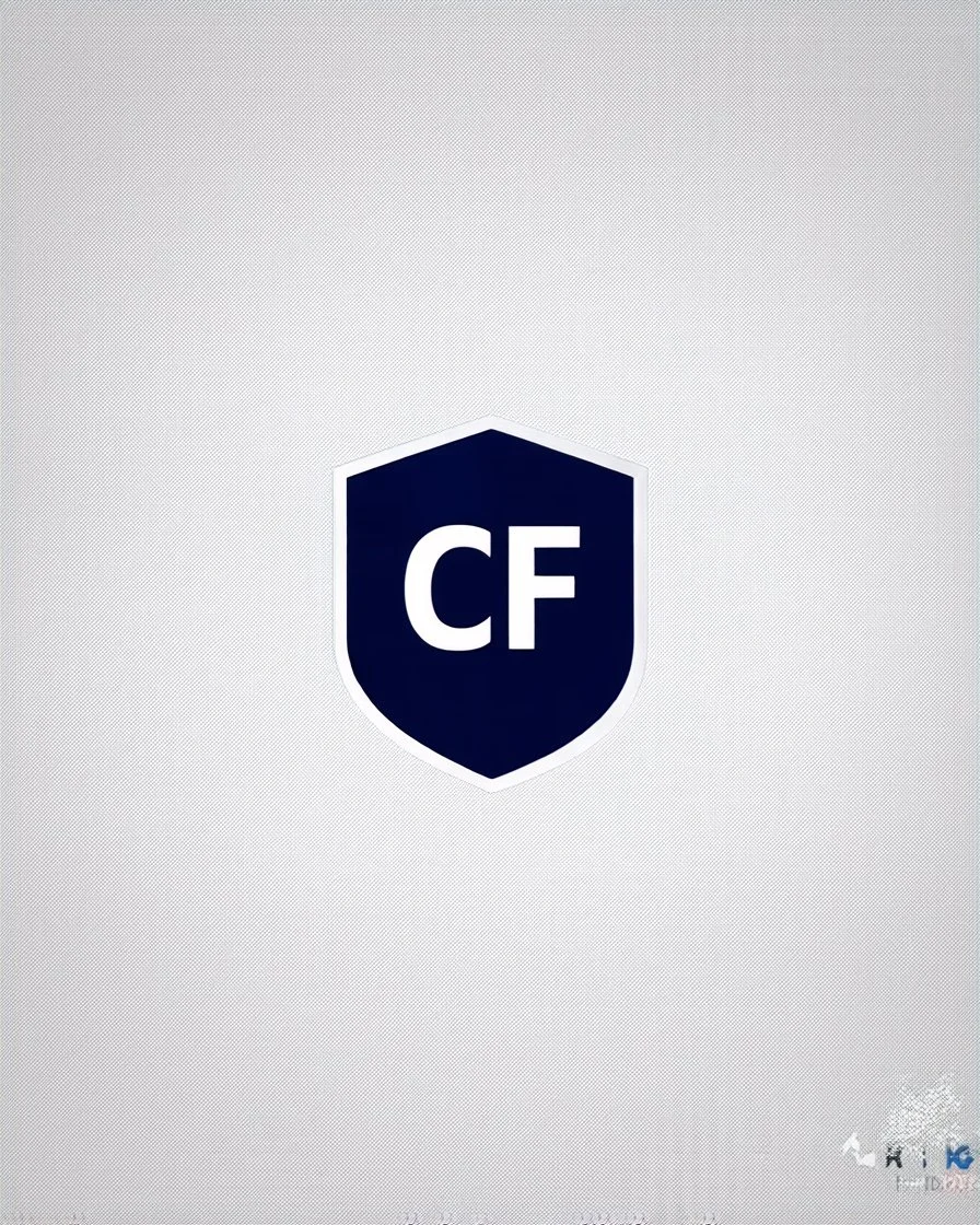Cyber Finance (CF) shield logo Simple, easy and beautiful logo