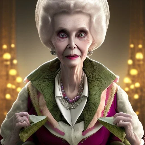 extrem tim burton style of old evil lady stepmother, sharp focus