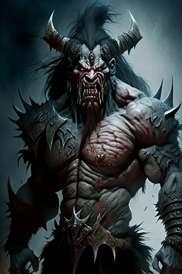 humanoid monster demon brutal beast demon abomination barbarian warrior