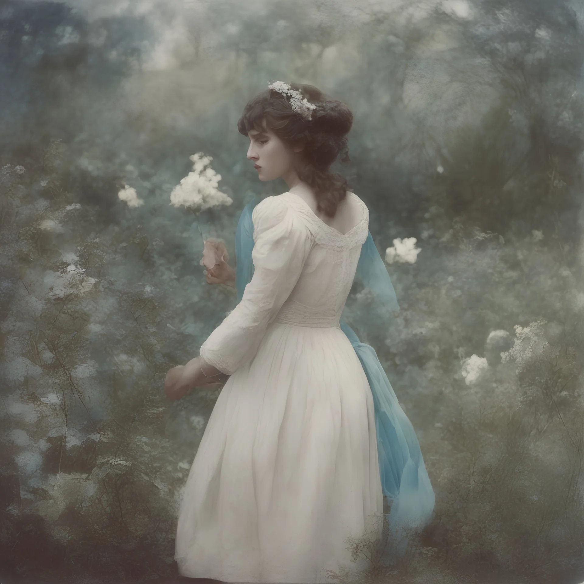 Loreta young, blue, autochrome