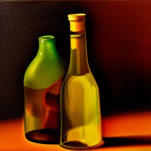 still life bottle