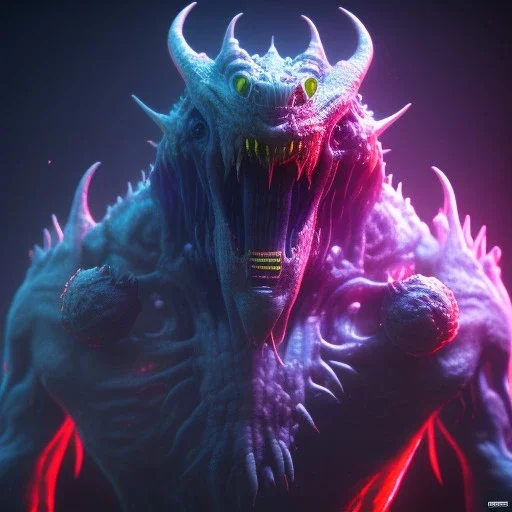 Monster like creature,Ultraviolet dimension, unreal engine 5, 8k resolution, realistic, ultra detailed