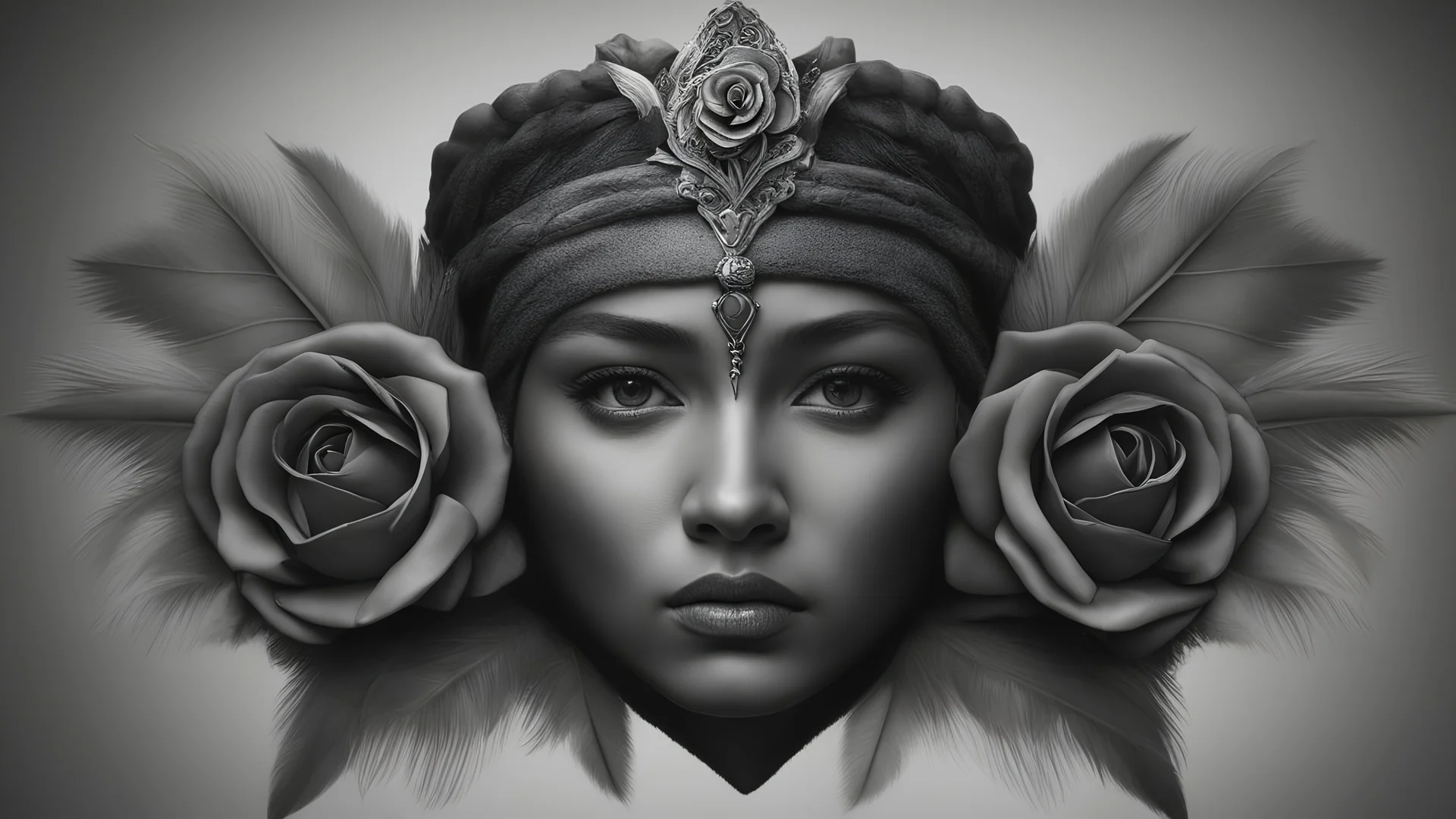 photoreal magnificent intricately engraved crossed roses crest on feathered magical dagger holstered on her native indian hip by lee jeffries, otherworldly, in the style of fantasy movies, photorealistic, shot on Hasselblad h6d-400c, zeiss prime lens, bokeh like f/0.8, tilt-shift lens 8k, high detail, smooth render, unreal engine 5, cinema 4d, HDR, dust effect, vivid colors