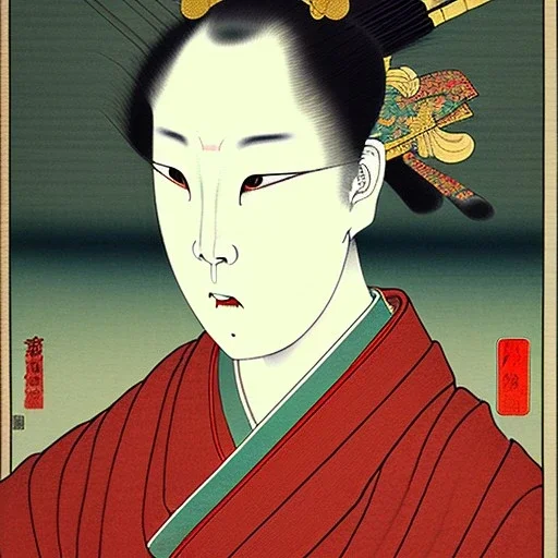 Ukiyo-e painting of a samuri