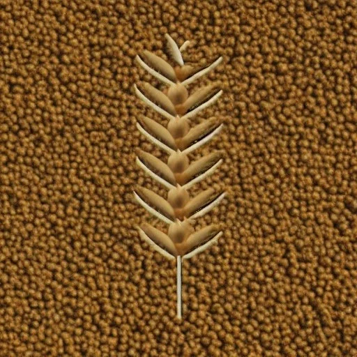 An artistic logo of the wheat cluster