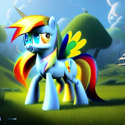 my little pony style, 8k resolution, ultra hyperdetailed, Unreal Engine 5, very small details, realistic, normal colours, realistic lighting, complex 3d render, cinema 4d