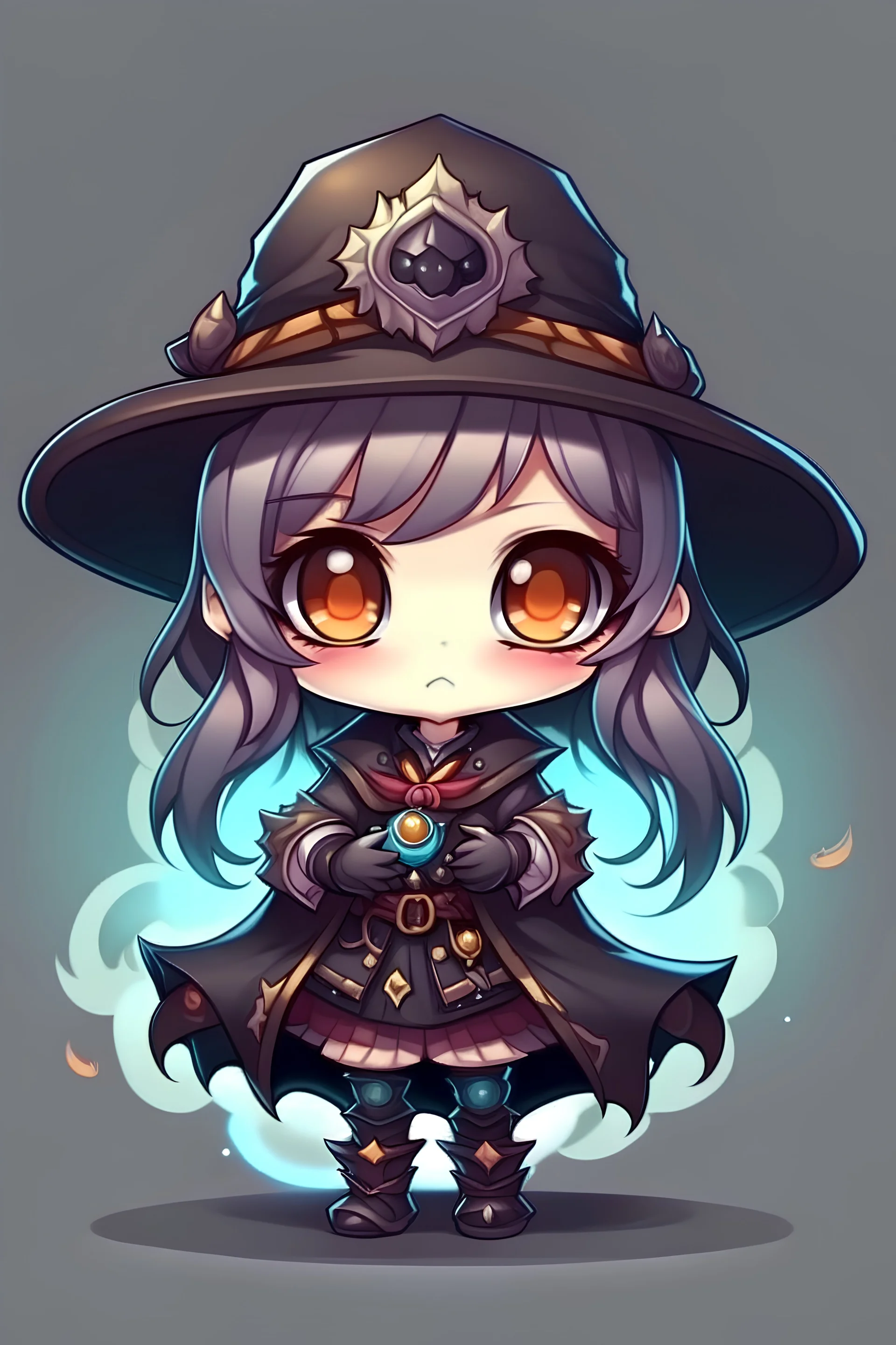 chibi undead warlock cute girl