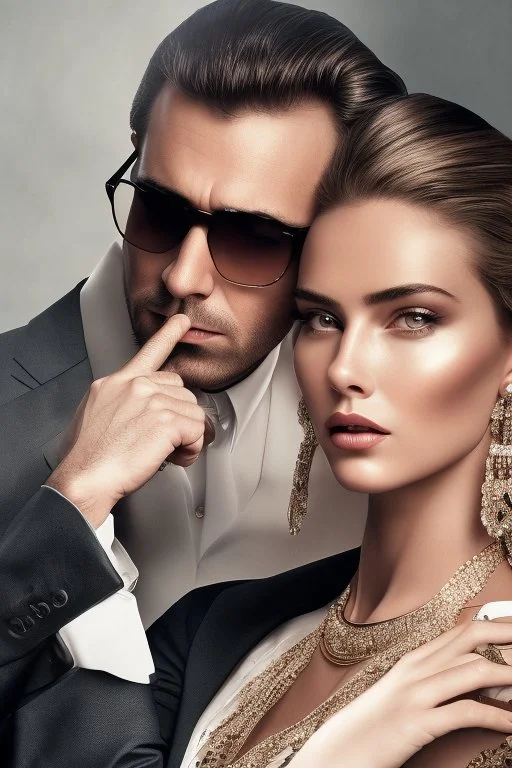 The cover features a stunning, hyper-realistic photograph with a sharp focus on the detailed attire of the mafia boss—a tailored suit exuding power and sophistication. Beside him stands the beautiful girl, her gradient lips and rosy cheeks captured in exquisite hyper-realism, their expressions evoking emotions of passion and depth. The white background accentuates the characters' striking appearances and the fine details of their outfits, creating an aesthetic contrast.