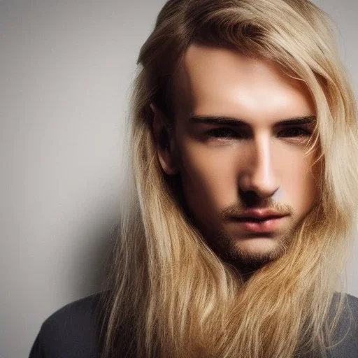 Man with brown eyes and blond hair