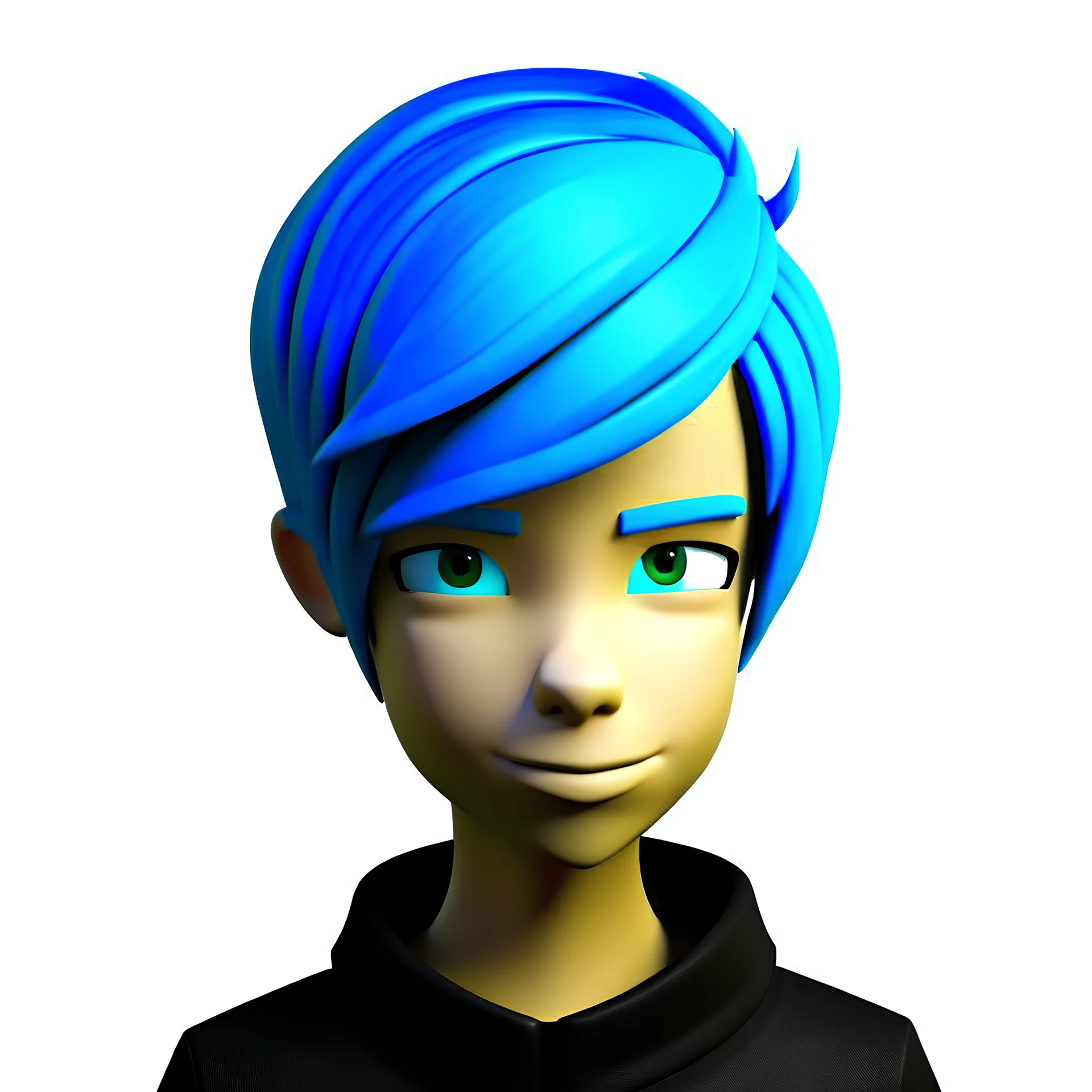 roblox avatar blue hair man