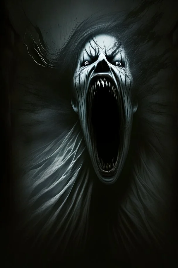 scary ghost screamer horror dark