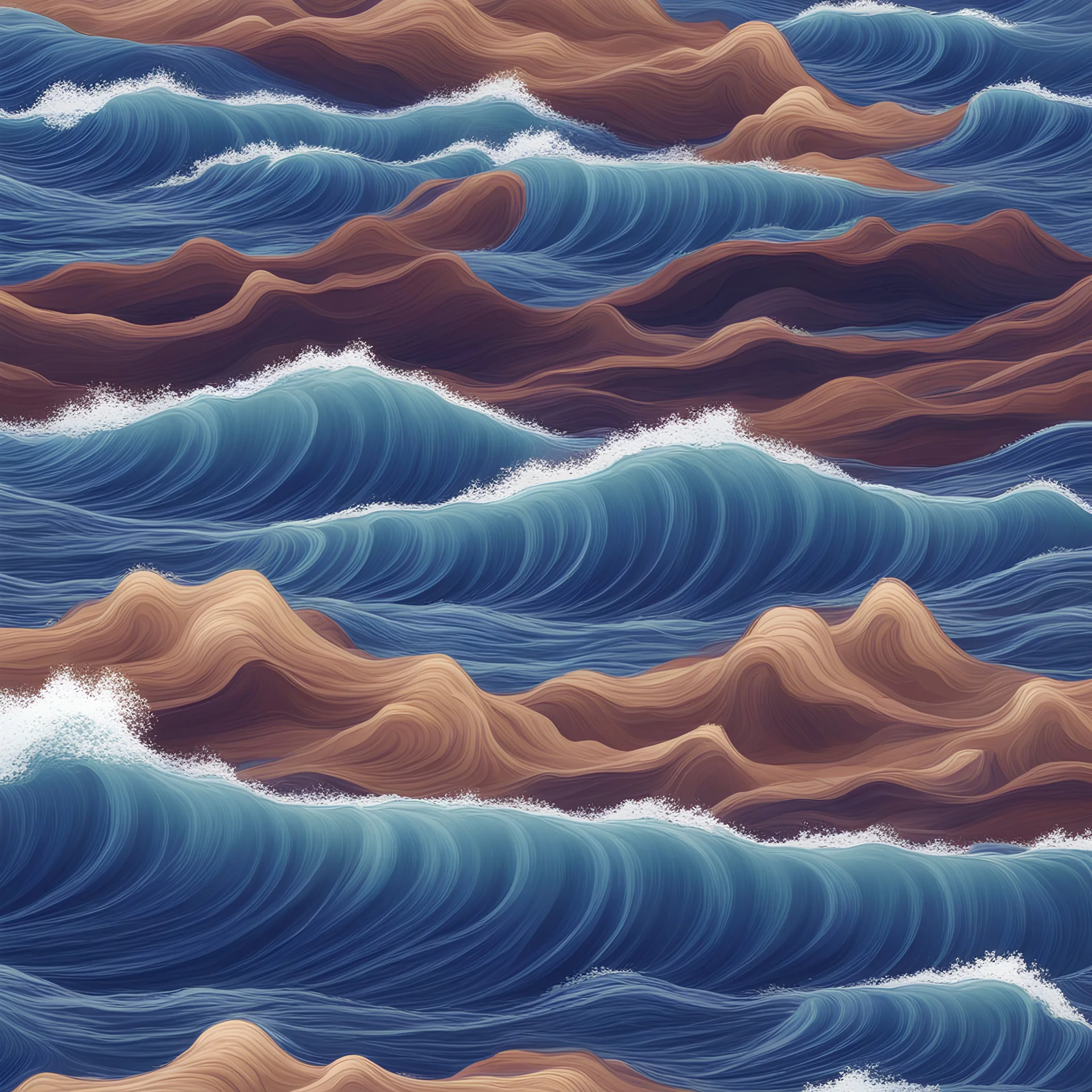 8k sea with beautiful waves