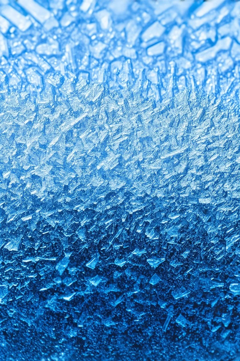 glass surface forming ice crystals