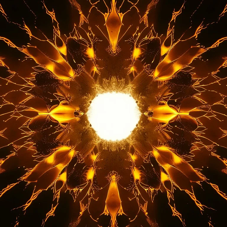 yellow and orange kaleidoscope