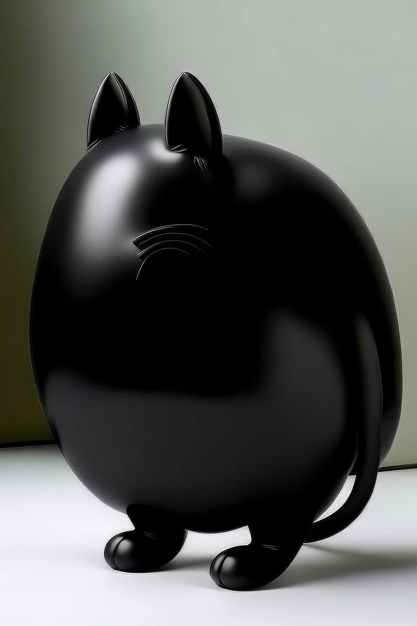 balloon shaped like the butt of a black cat