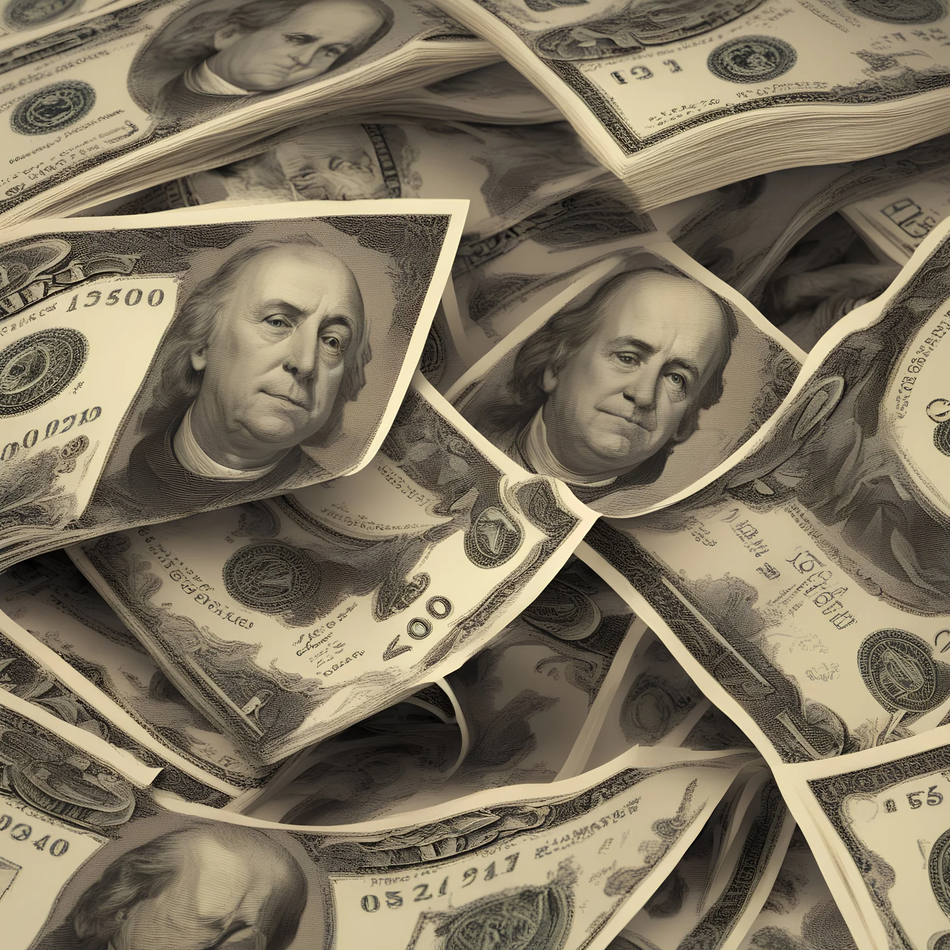the ruble tears up the dollar, photorealistic.